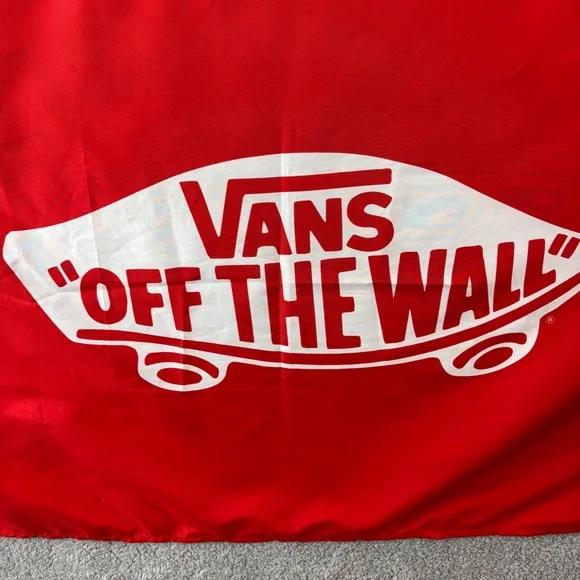 Vans Red and White Wall Flag - Picture 2 of 5